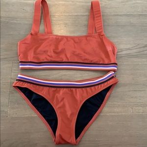 Solid & Striped Perfect Condition Bathing Suit Set